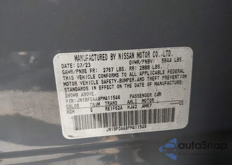 2023 Nissan Ariya Venture+ z USA, uszkodzony, nr VIN JN1BF0AA9PM411546